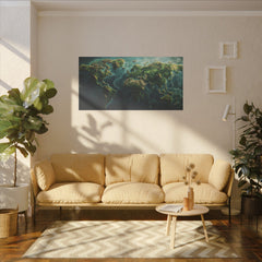 Leinwand: Weltkarte