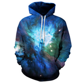 Teal Blue Galaxy Hoodie