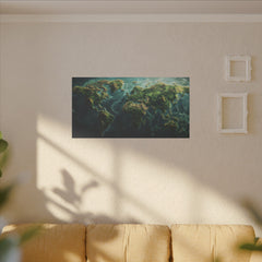 Leinwand: Weltkarte