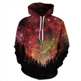 Red Galaxy Forest Hoodie