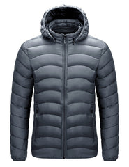 Casual warm hooded cotton coat