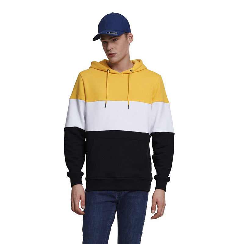 Men's hoodie with contrast stitching