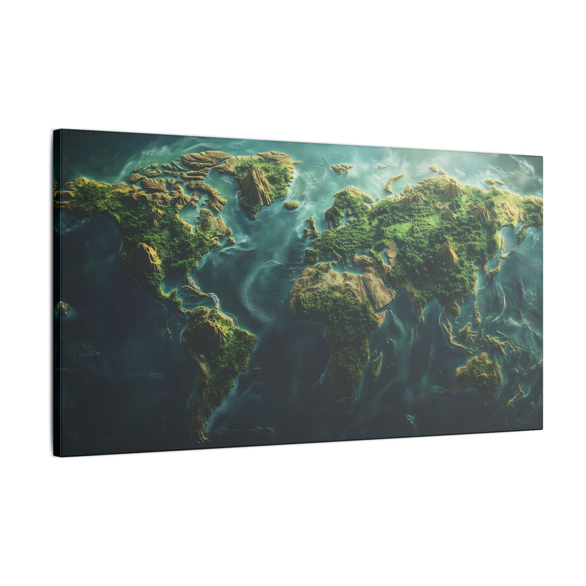 Leinwand: Weltkarte