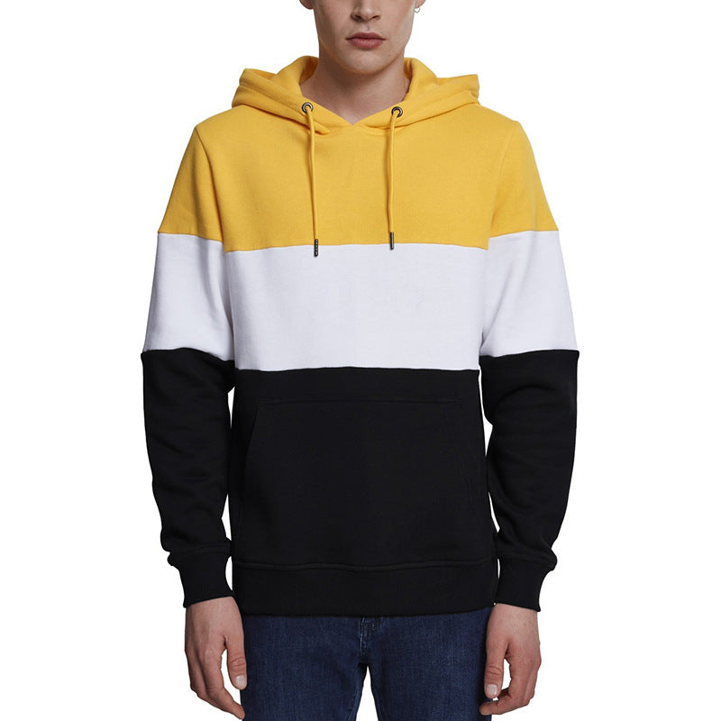 Men's hoodie with contrast stitching