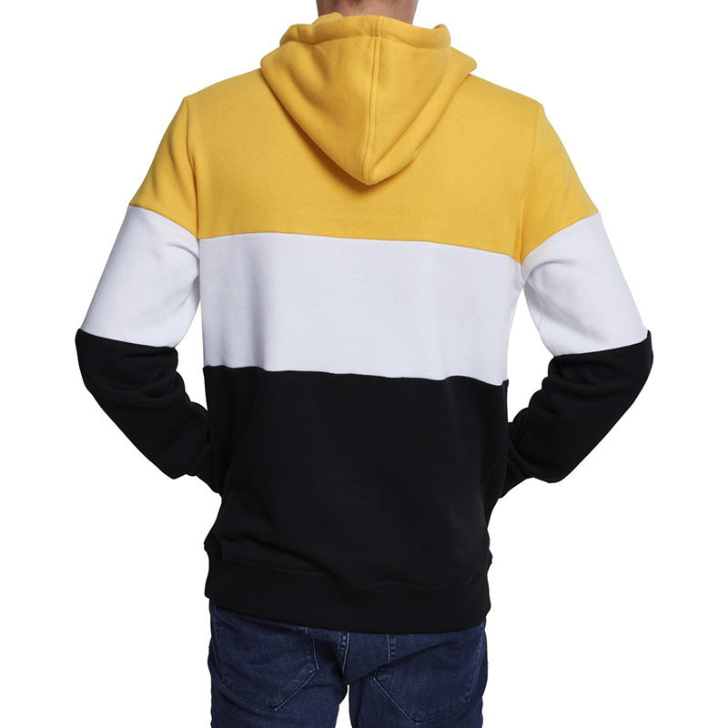 Men's hoodie with contrast stitching