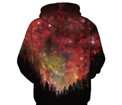 Red Galaxy Forest Hoodie