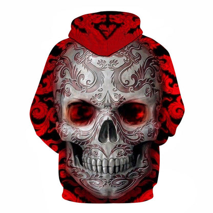 Red Dragon Skull Hoodie