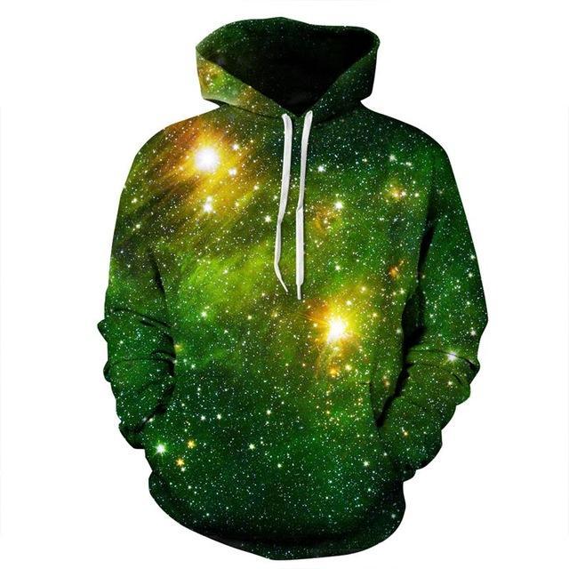 Grüner Galaxy-Hoodie