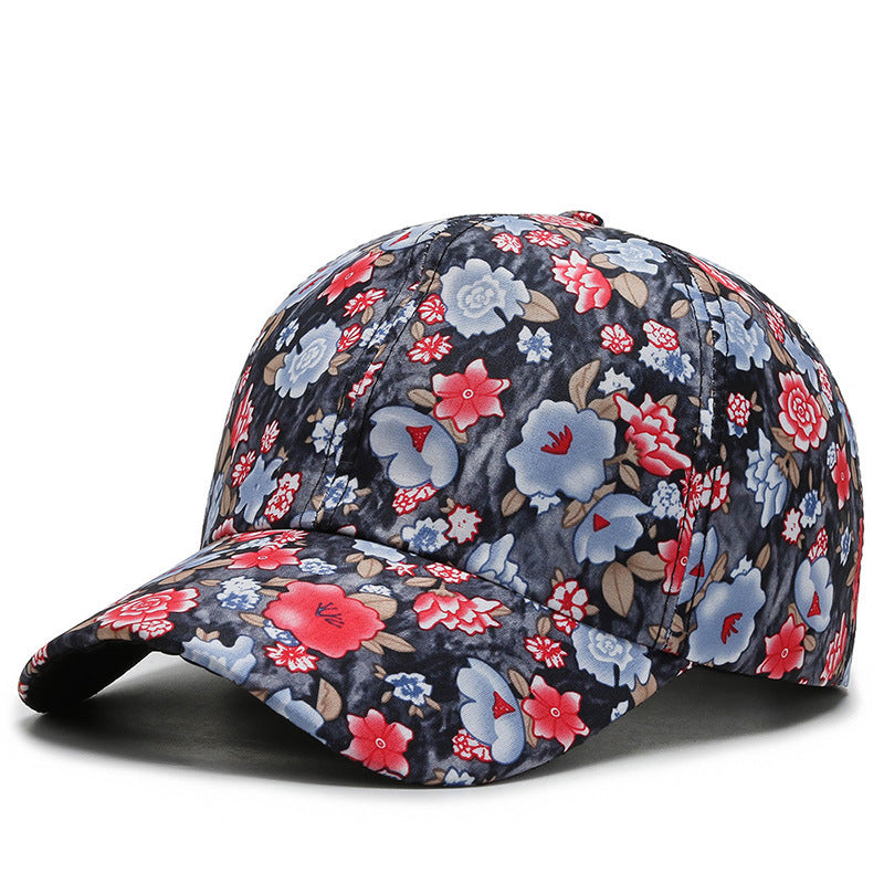 All-match Cotton Sunshade Small Floral Baseball Cap