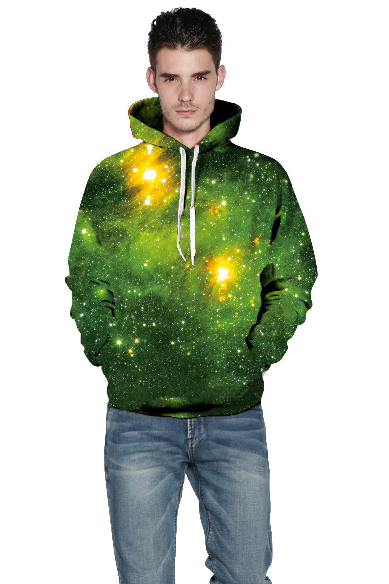 Grüner Galaxy-Hoodie