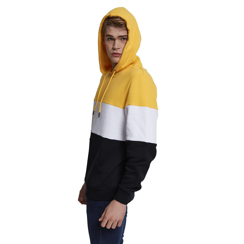 Men's hoodie with contrast stitching