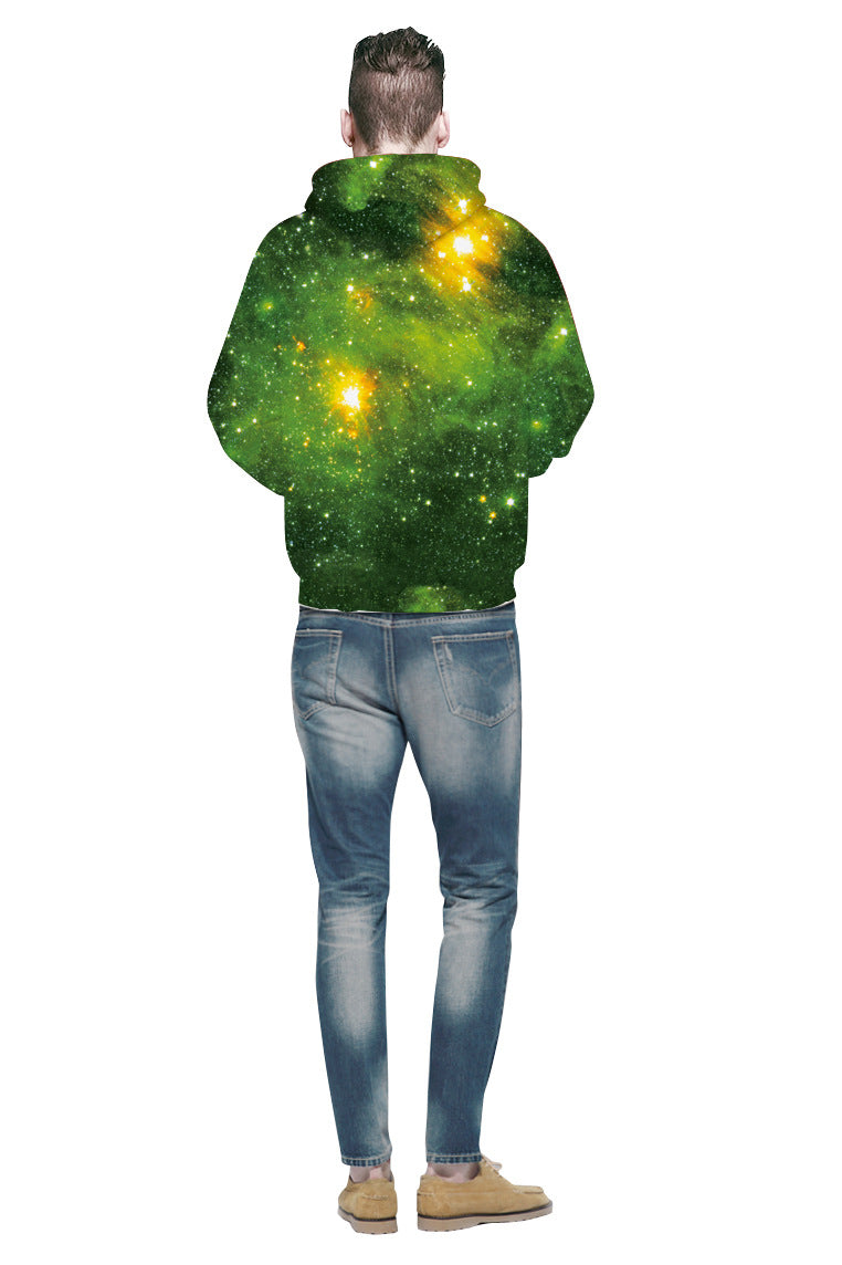 Grüner Galaxy-Hoodie