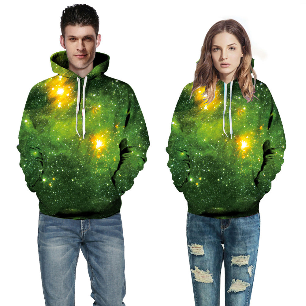 Grüner Galaxy-Hoodie