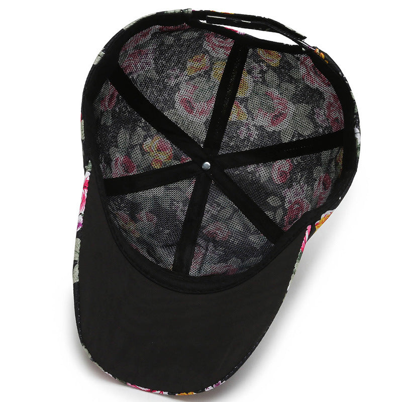 All-match Cotton Sunshade Small Floral Baseball Cap